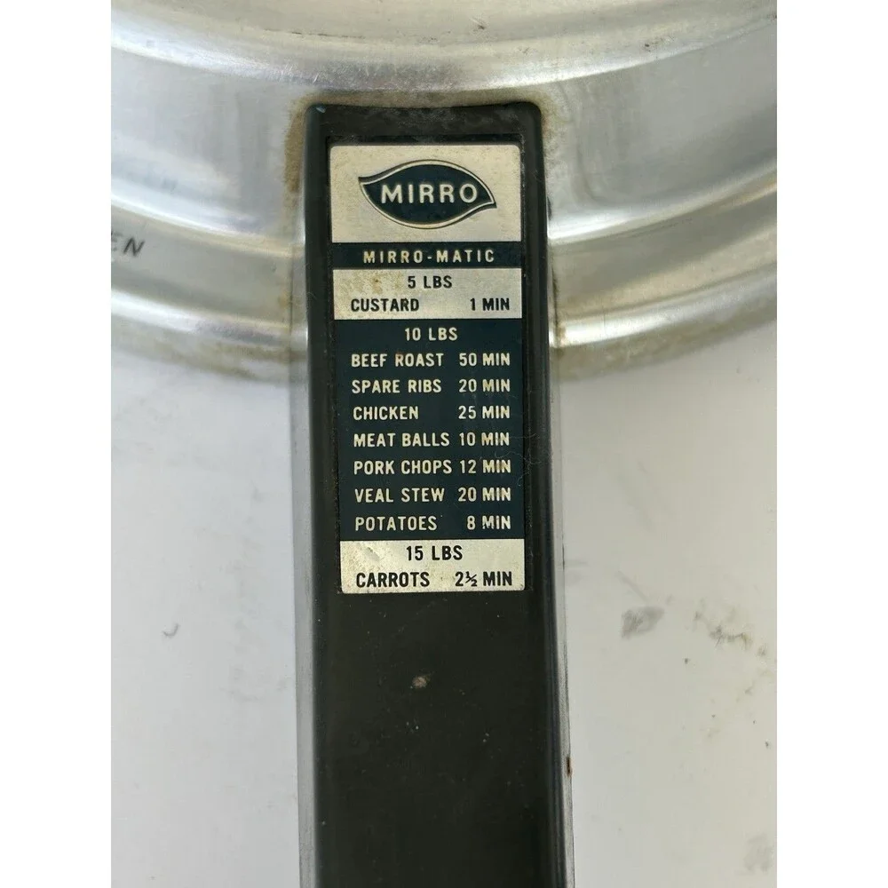 Mirro M-0294 4 Qt Pressure Cooker Canner w/Jiggler Rack Vintage USA